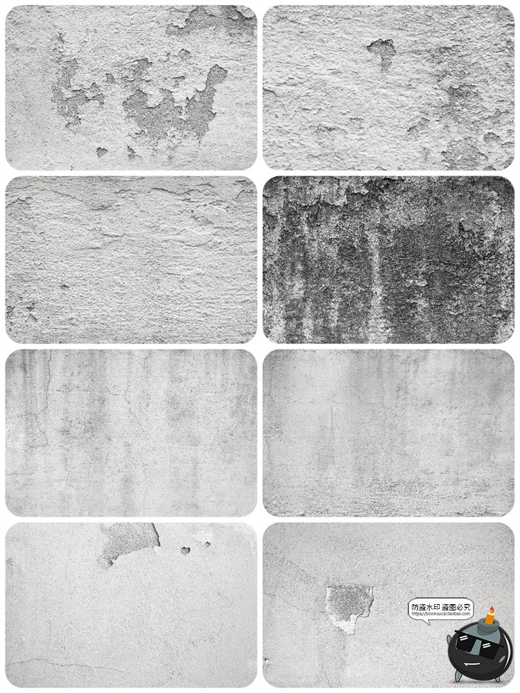 图片[2]-粗糙干裂磨损老旧水泥石膏墙面背景后期合成底纹纹理JPG图片素材-设计猿