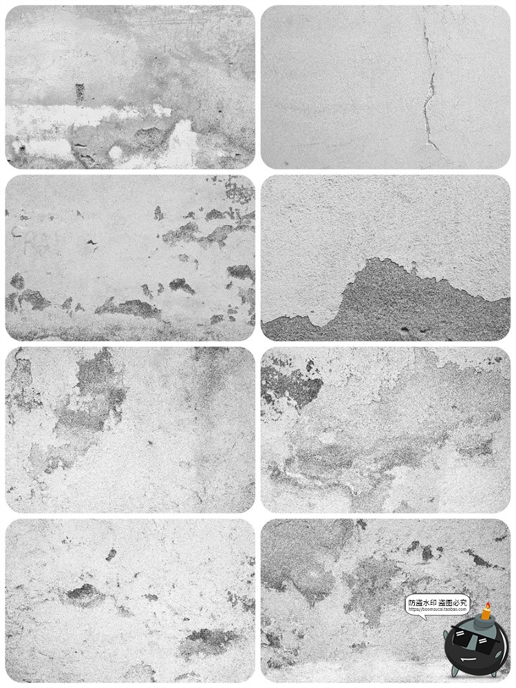 图片[7]-粗糙干裂磨损老旧水泥石膏墙面背景后期合成底纹纹理JPG图片素材-设计猿
