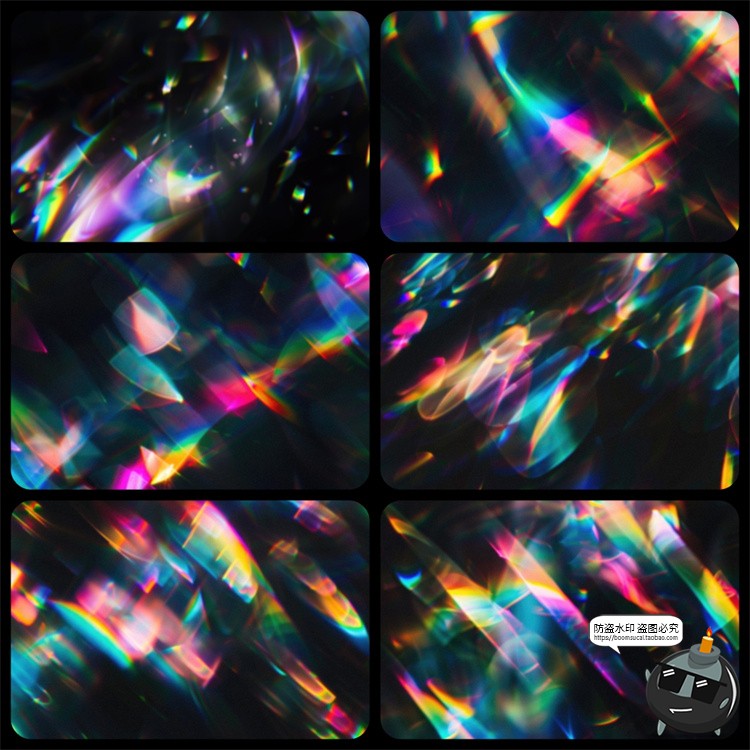 图片[2]-彩虹棱镜水晶折射虹光彩色背景叠加图片后期合成光效JPG图片素材-设计猿