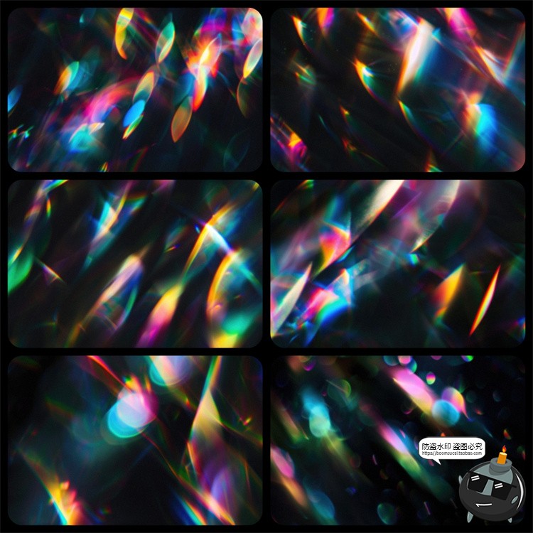 图片[3]-彩虹棱镜水晶折射虹光彩色背景叠加图片后期合成光效JPG图片素材-设计猿