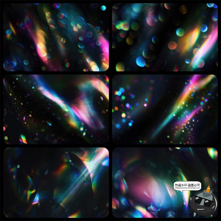 图片[4]-彩虹棱镜水晶折射虹光彩色背景叠加图片后期合成光效JPG图片素材-设计猿