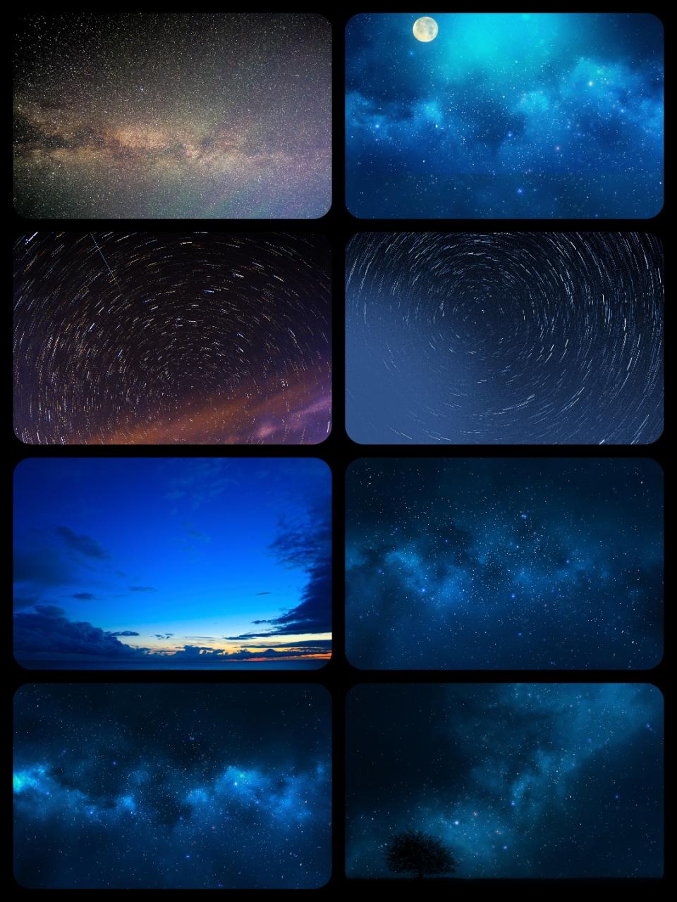 图片[1]-星夜空星光星云太空宇宙银河自然风景合成JPG高清图片背景PS素材-设计猿