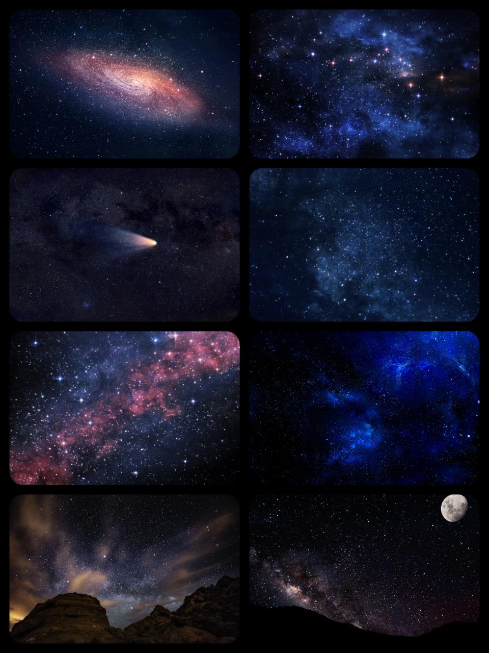 图片[8]-星夜空星光星云太空宇宙银河自然风景合成JPG高清图片背景PS素材-设计猿