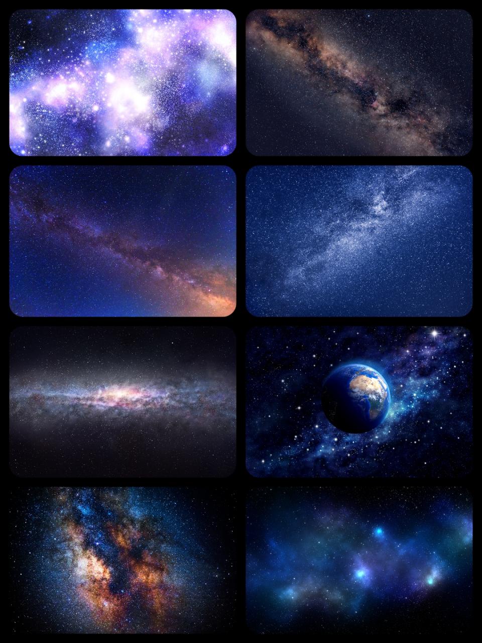 图片[11]-星夜空星光星云太空宇宙银河自然风景合成JPG高清图片背景PS素材-设计猿