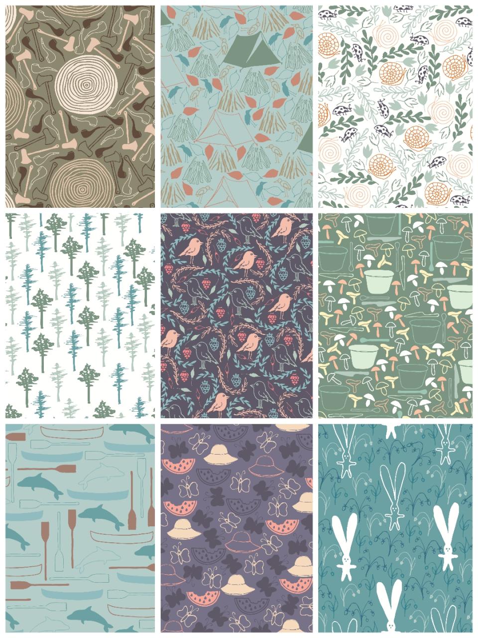 图片[4]-日系风文艺小清新图案花纹平铺背景包装印刷AI矢量设计素材-设计猿