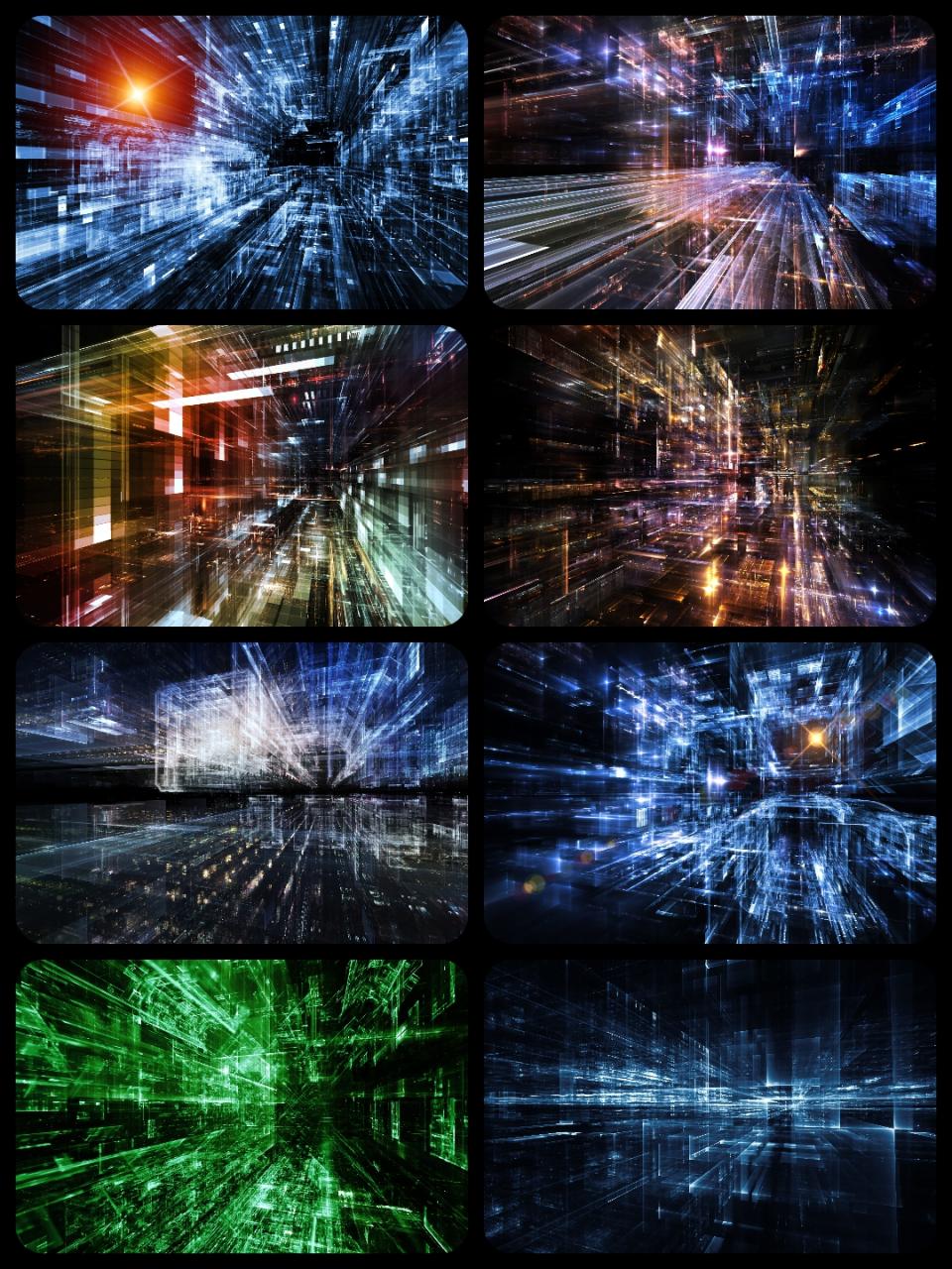 图片[5]-三维炫彩科技光效线性立体空间创意纹理科技背景高清JPG图片素材-设计猿