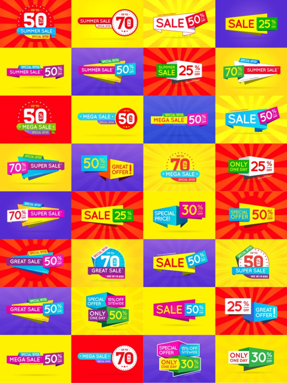 图片[1]-国外电商促销活动打折降价标志图标PNG免扣PSD源文件AI矢量PS素材-设计猿