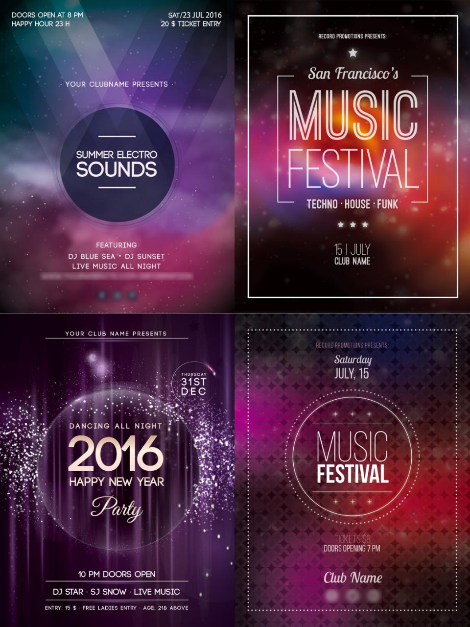 图片[1]-夜店Party音乐舞会节日活动社团招新海报PSD模板AI矢量设计素材-设计猿