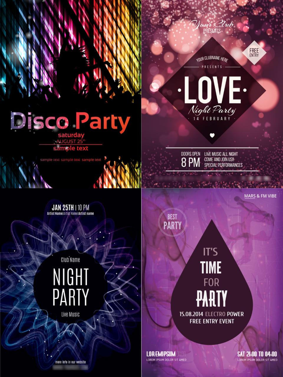 图片[3]-夜店Party音乐舞会节日活动社团招新海报PSD模板AI矢量设计素材-设计猿