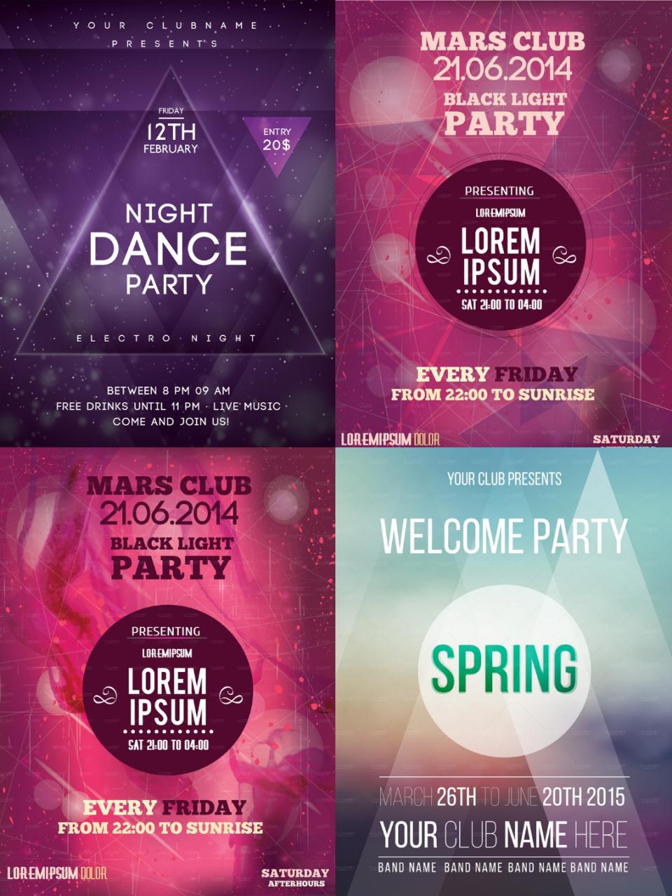 图片[5]-夜店Party音乐舞会节日活动社团招新海报PSD模板AI矢量设计素材-设计猿