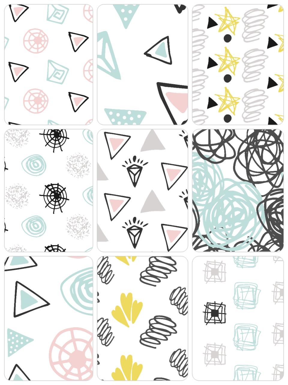 图片[5]-清新淡雅可爱手绘嘈杂涂鸦风平铺背景图案PNG免扣AI矢量设计素材-设计猿