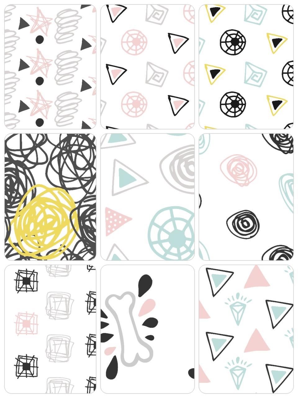 图片[7]-清新淡雅可爱手绘嘈杂涂鸦风平铺背景图案PNG免扣AI矢量设计素材-设计猿