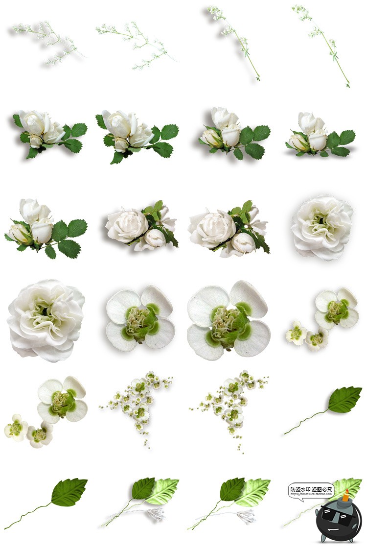 图片[2]-复古欧式梦幻白色蕾丝边框蝴蝶结拼贴剪贴画装饰PNG贴纸美工素材-设计猿