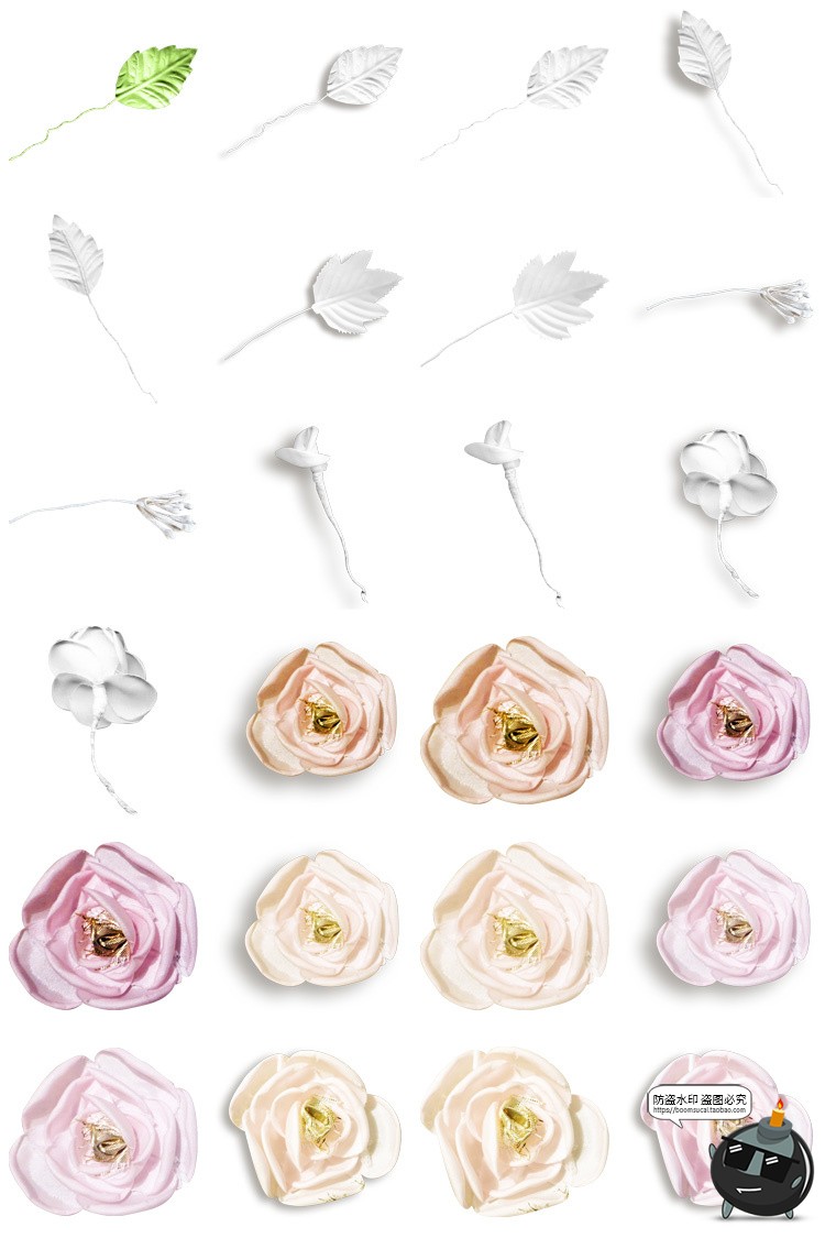 图片[3]-复古欧式梦幻白色蕾丝边框蝴蝶结拼贴剪贴画装饰PNG贴纸美工素材-设计猿