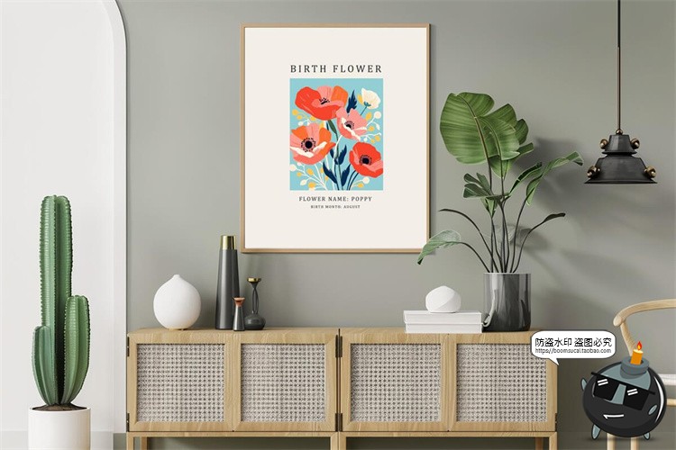 图片[8]-时尚扁平化出生月花卉植物鲜花手绘插图装饰插画AI矢量PNG素材图-设计猿