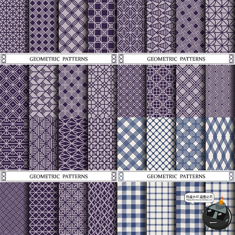 图片[3]-传统复古经典抽象几何图形古典元素无缝装饰图案AI矢量图背景素材-设计猿