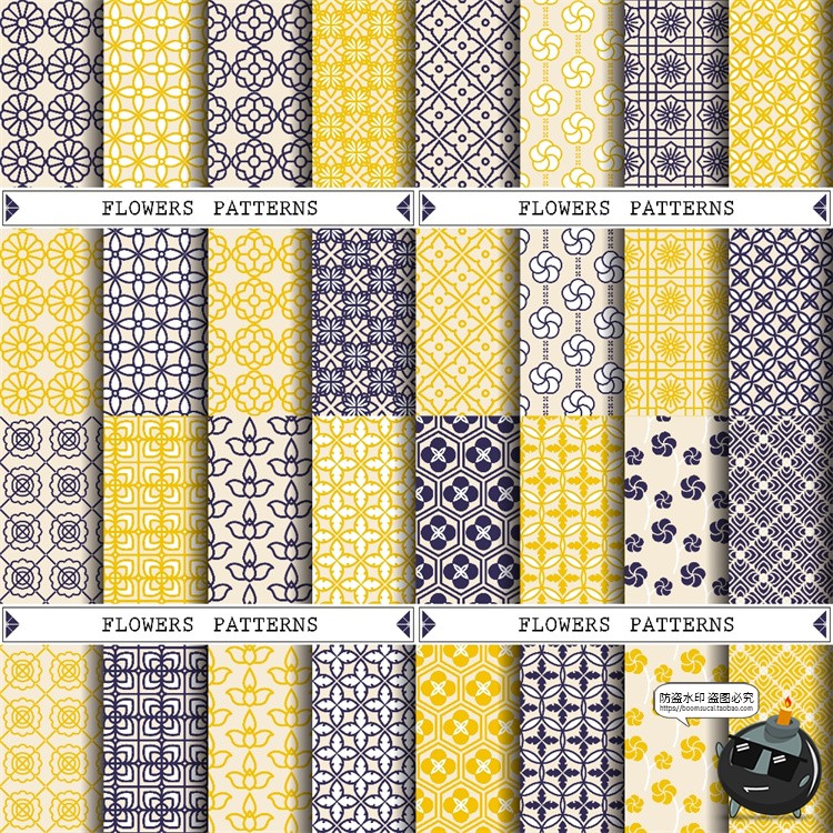 图片[7]-传统复古经典抽象几何图形古典元素无缝装饰图案AI矢量图背景素材-设计猿