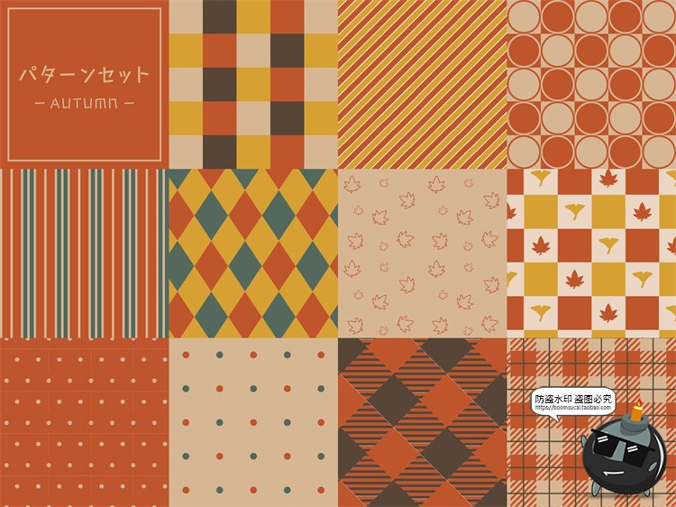 图片[1]-暗黑系黑白万圣节秋天秋日格纹背景AI矢量JPG纹理底纹美工素材图-设计猿