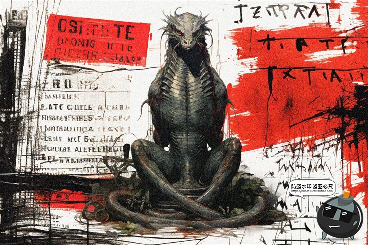 图片[2]-复古Y2K迷幻主义拼贴艺术恐怖奇幻科幻街头涂鸦剪贴画PNG免抠素材-设计猿