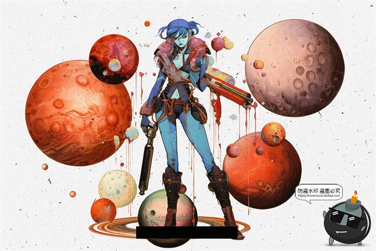 图片[5]-复古Y2K迷幻主义拼贴艺术恐怖奇幻科幻街头涂鸦剪贴画PNG免抠素材-设计猿