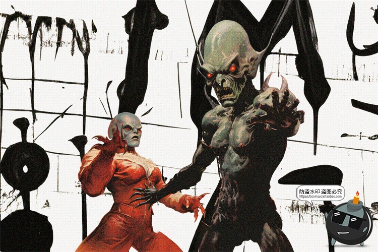 图片[14]-复古Y2K迷幻主义拼贴艺术恐怖奇幻科幻街头涂鸦剪贴画PNG免抠素材-设计猿