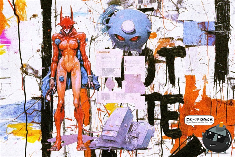 图片[17]-复古Y2K迷幻主义拼贴艺术恐怖奇幻科幻街头涂鸦剪贴画PNG免抠素材-设计猿