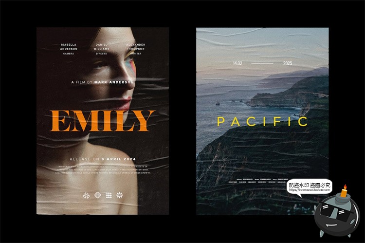 图片[4]-经典现代极简电影纪录片海报封面文案标题文字排版PSD模板PS素材-设计猿