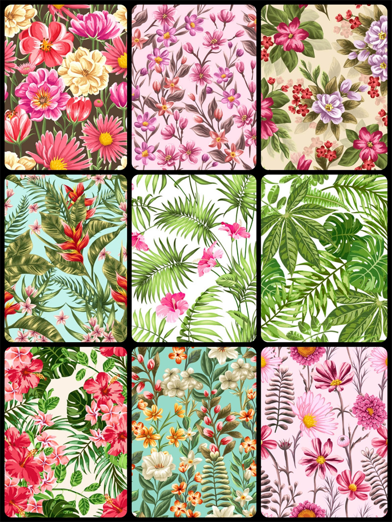 图片[3]-花朵花纹花蕊古典水彩背景图案无缝拼接印刷AI矢量设计素材元素-设计猿