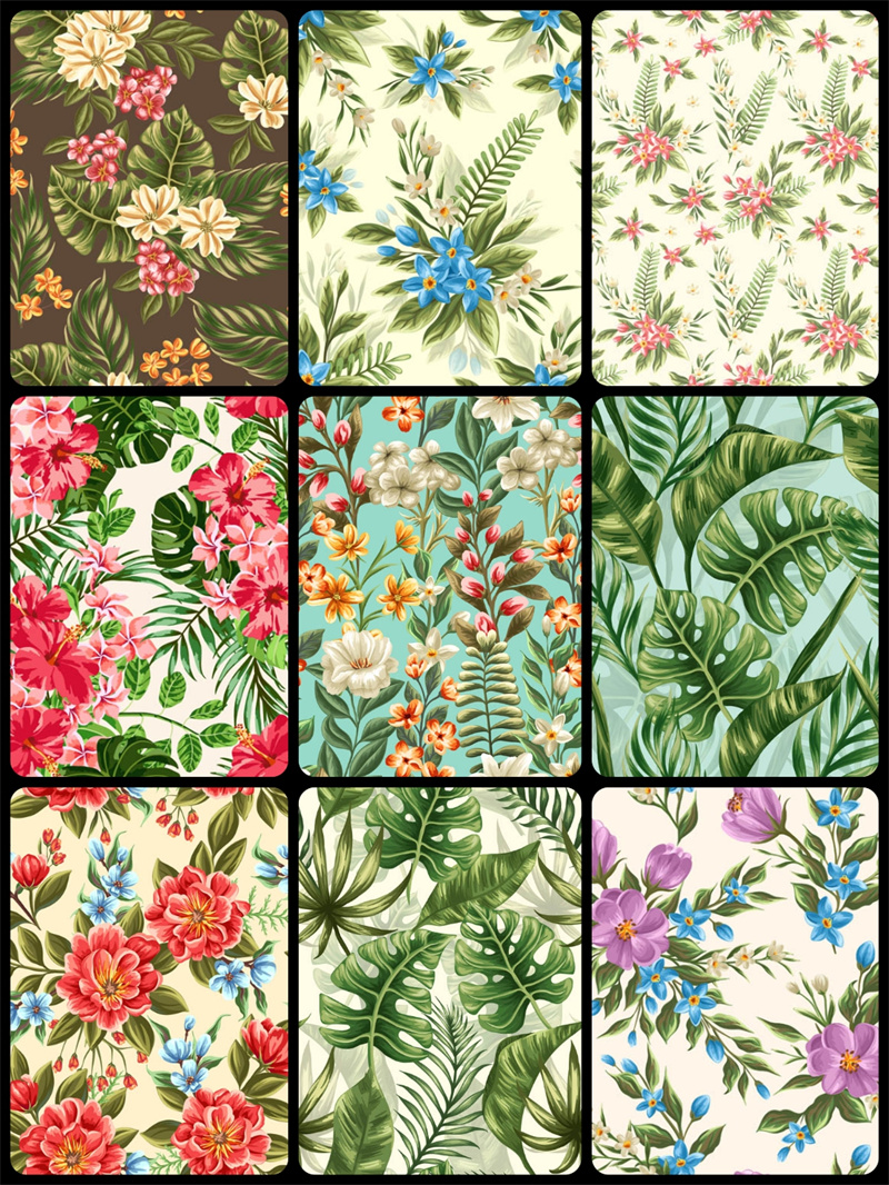 图片[4]-花朵花纹花蕊古典水彩背景图案无缝拼接印刷AI矢量设计素材元素-设计猿
