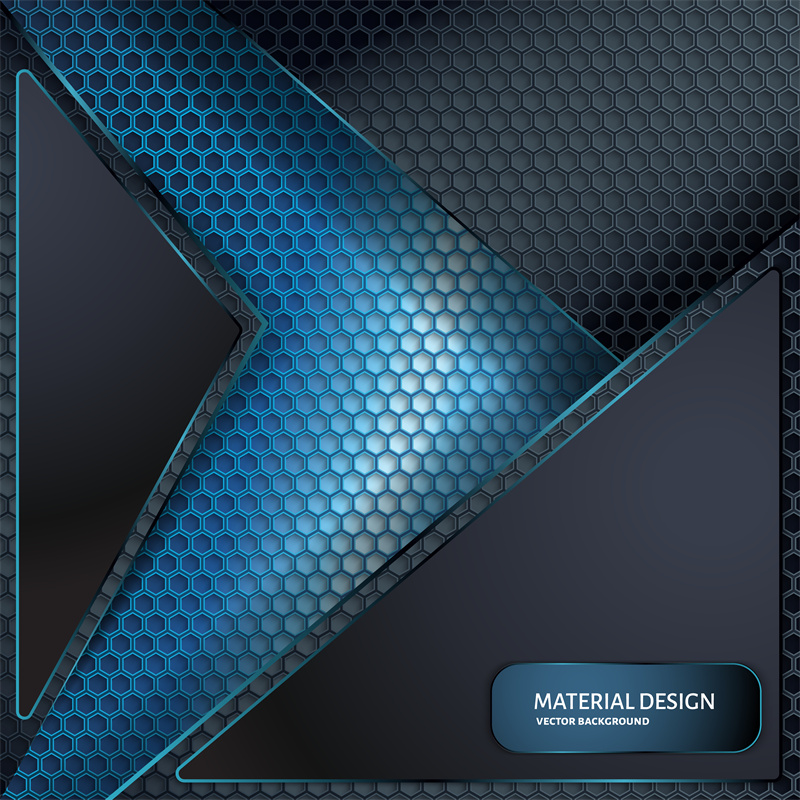 图片[5]-金属铁网科技感爆棚蜂巢型六边形炫酷未来AI矢量网格背景设计素材-设计猿