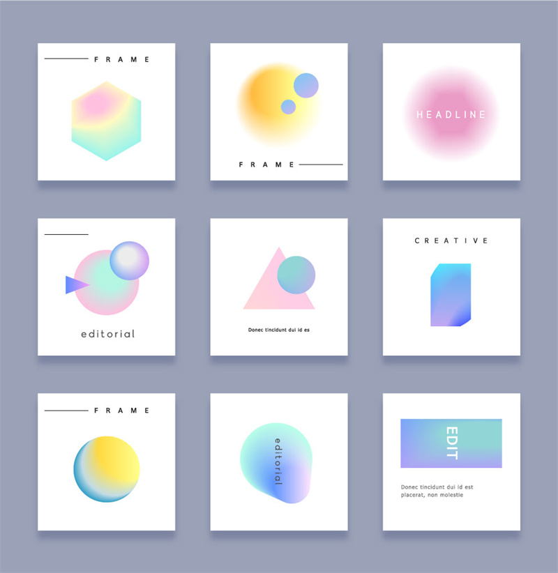 图片[12]-时尚创意彩色清新渐变蒸汽波几何抽象H5海报背景模板Ai矢量素材-设计猿