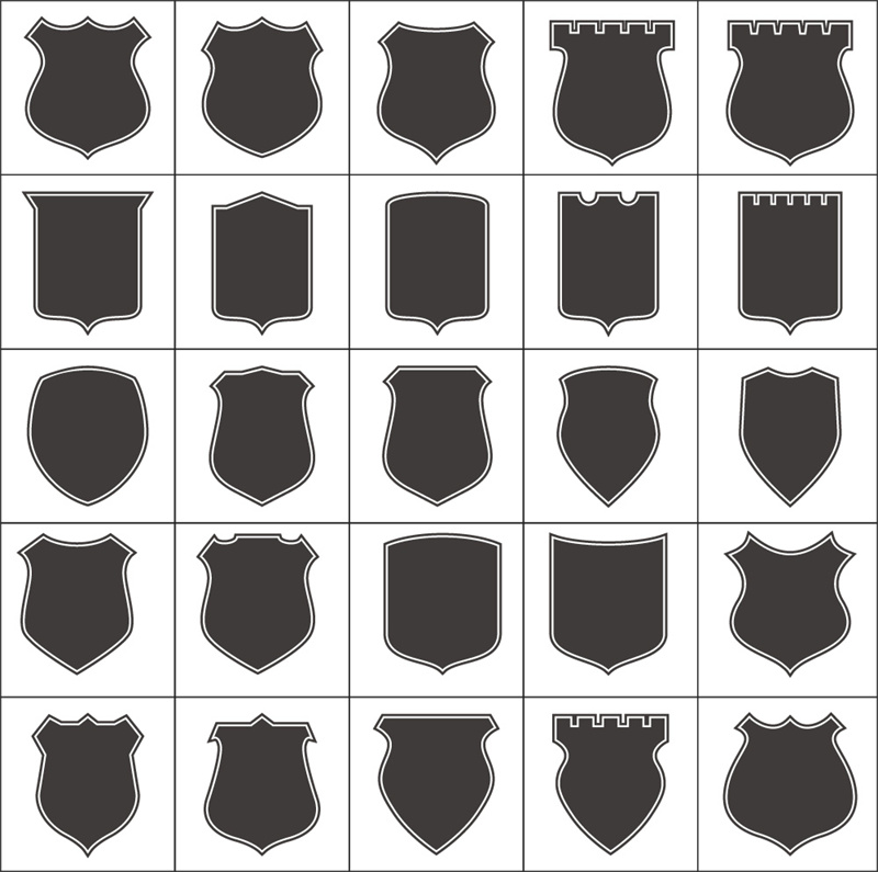 图片[1]-徽章盾牌背景剪影黑色元素LOGO图标标志PS免抠PNG设计AI矢量素材-设计猿