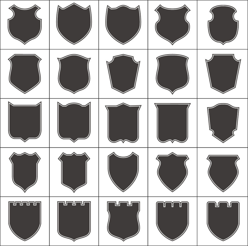 图片[2]-徽章盾牌背景剪影黑色元素LOGO图标标志PS免抠PNG设计AI矢量素材-设计猿