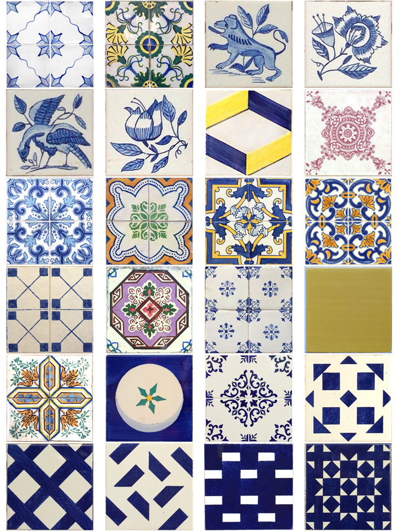 图片[1]-装修地板瓷砖陶瓷大理石地铺花纹古典图案蓝鸟JPG素材图片参考图-设计猿