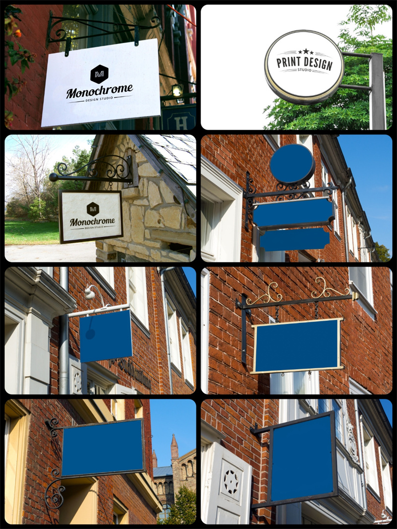 图片[3]-店铺店面户外广告牌灯箱招牌广告效果图VI样机PSD智能贴图PS素材-设计猿