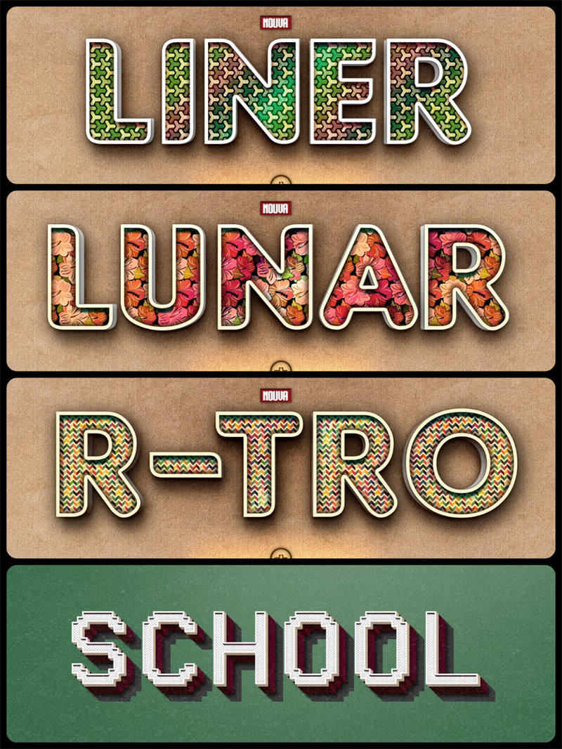 图片[2]-怀旧复古老年字抽象3D质感特效字一键生成PSD模板ASL样式PS素材-设计猿