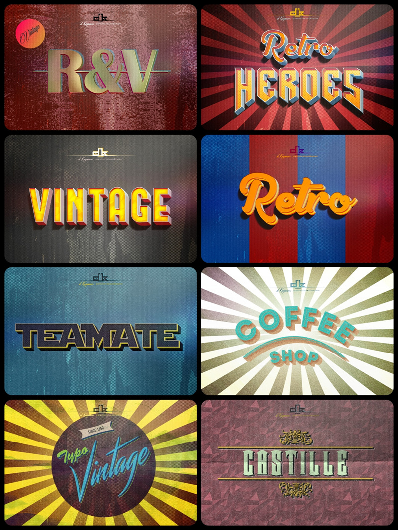 图片[3]-怀旧复古老年字抽象3D质感特效字一键生成PSD模板ASL样式PS素材-设计猿