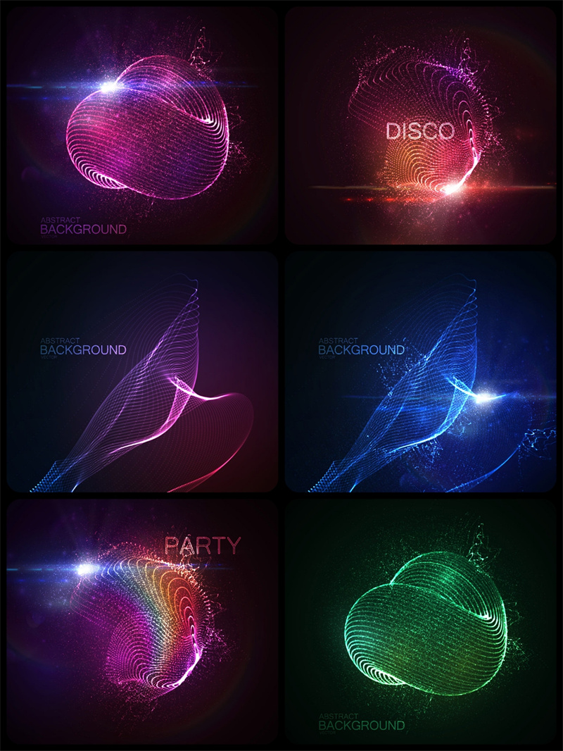 图片[1]-科技未来线稿数码科技魔法粒子光线底纹海报星光AI矢量设计素材-设计猿