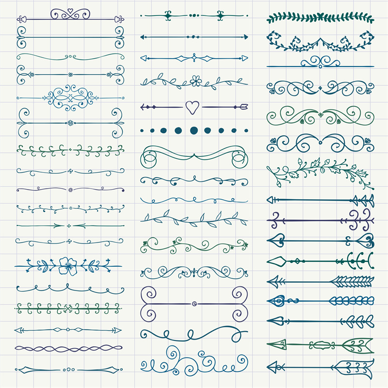 图片[5]-简约欧式复古线条边框花纹LOGO角框图标花边分割线AI矢量PS素材-设计猿