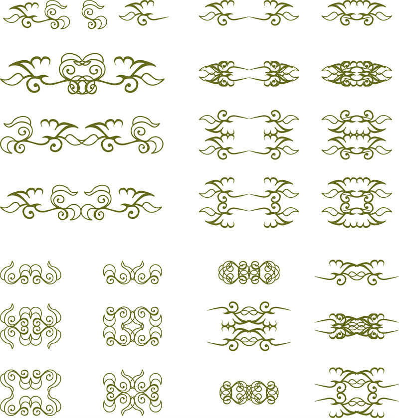 图片[10]-简约欧式复古线条边框花纹LOGO角框图标花边分割线AI矢量PS素材-设计猿