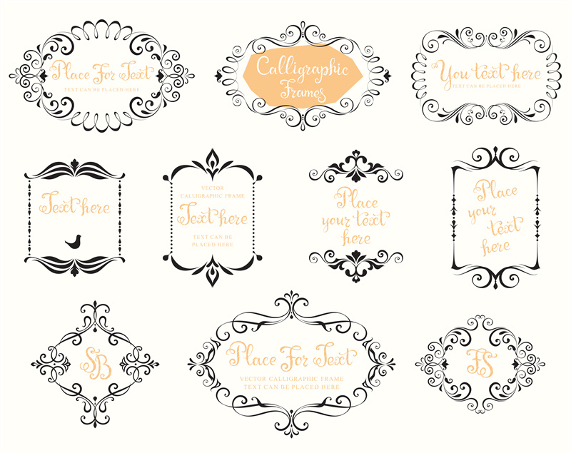 图片[11]-简约欧式复古线条边框花纹LOGO角框图标花边分割线AI矢量PS素材-设计猿