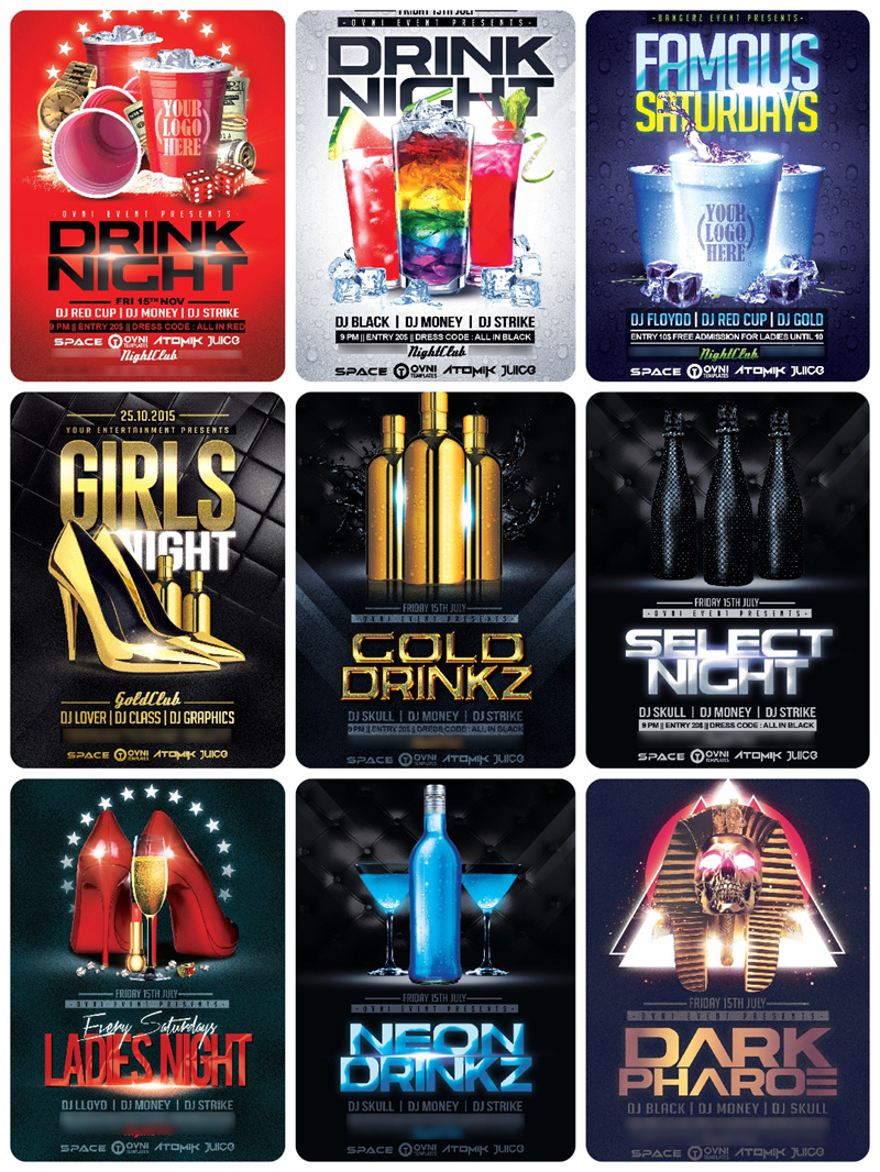 图片[2]-欧美炫酷光效音乐会演唱会展架PS源文件分层海报PSD模板素材合集-设计猿