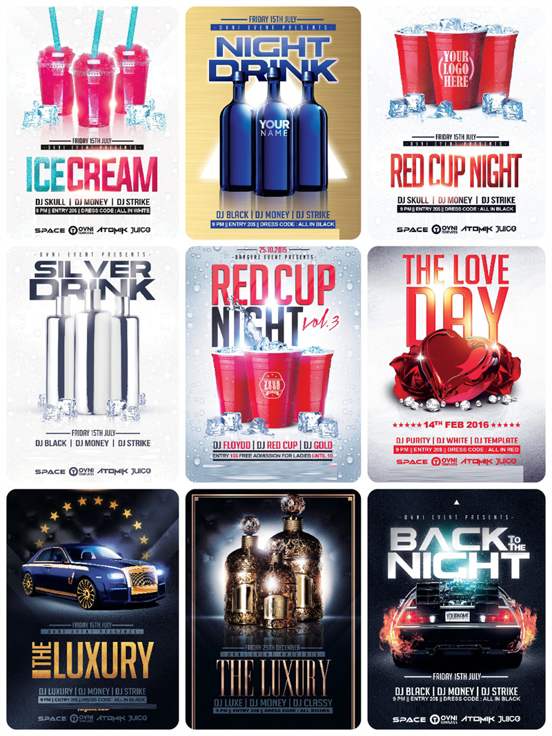 图片[3]-欧美炫酷光效音乐会演唱会展架PS源文件分层海报PSD模板素材合集-设计猿