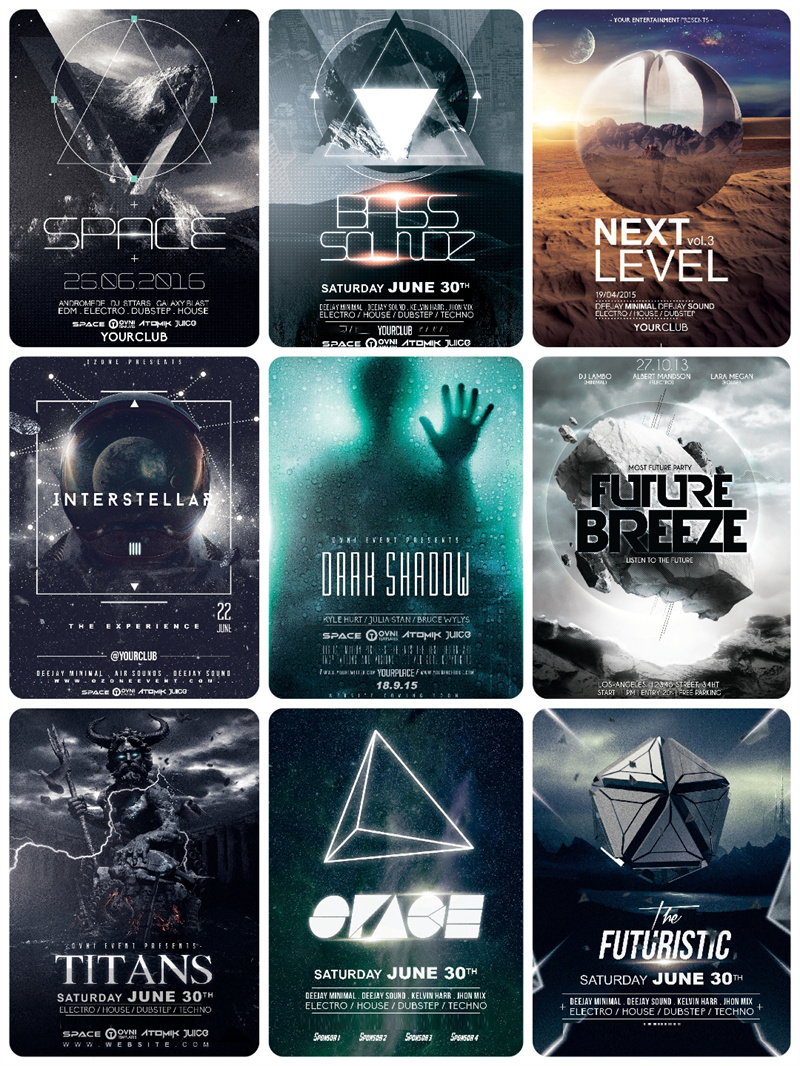 图片[8]-欧美炫酷光效音乐会演唱会展架PS源文件分层海报PSD模板素材合集-设计猿