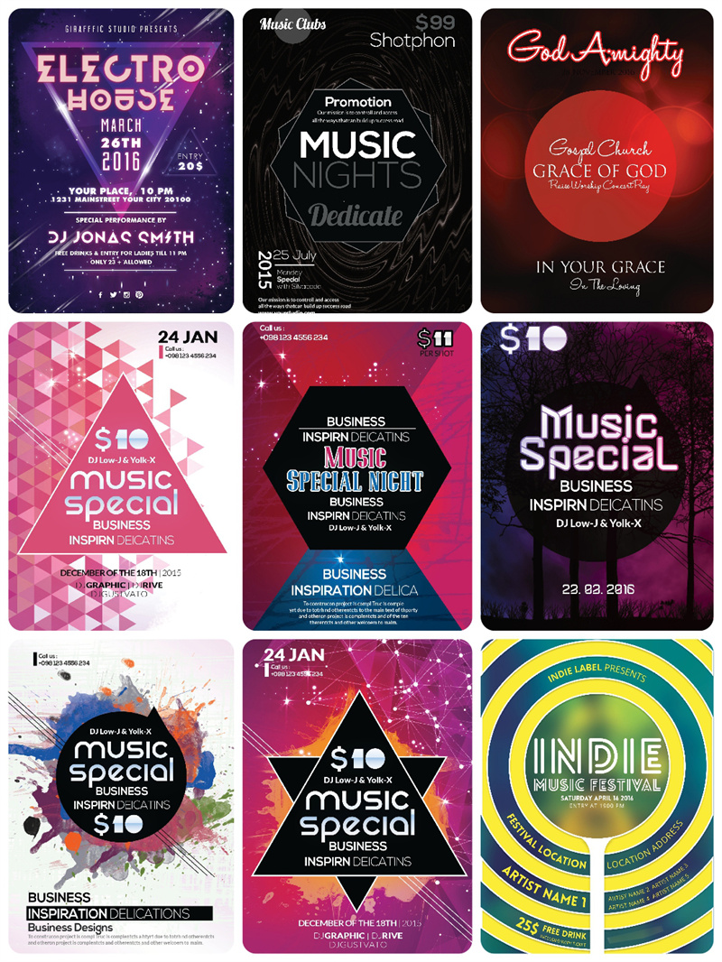 图片[9]-欧美炫酷光效音乐会演唱会展架PS源文件分层海报PSD模板素材合集-设计猿