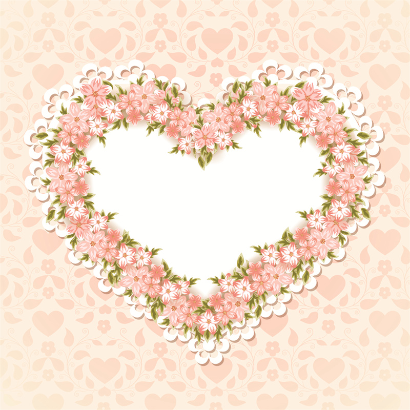 图片[2]-情人节七夕爱心鲜花花鸟卡片图案背景后期制作合成AI矢量设计素材-设计猿