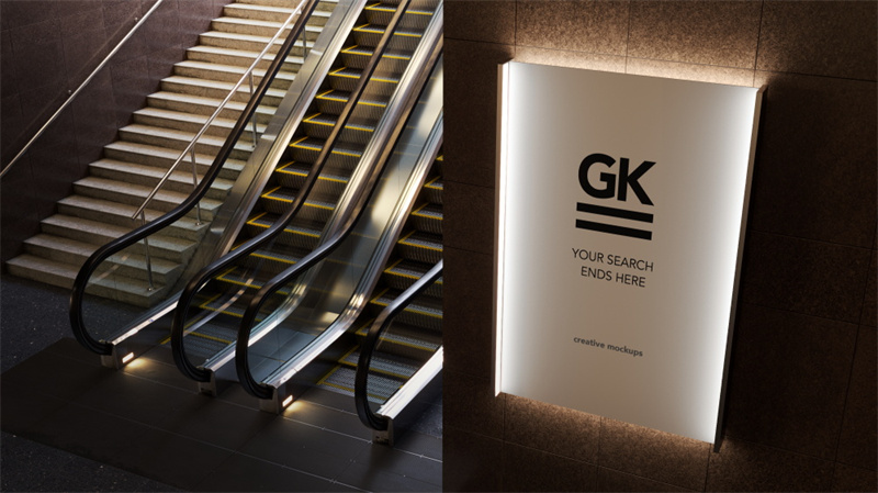 图片[4]-地铁电梯扶梯楼梯海报贴图模板样机灯箱VI广告LOGO效果图PSD素材-设计猿