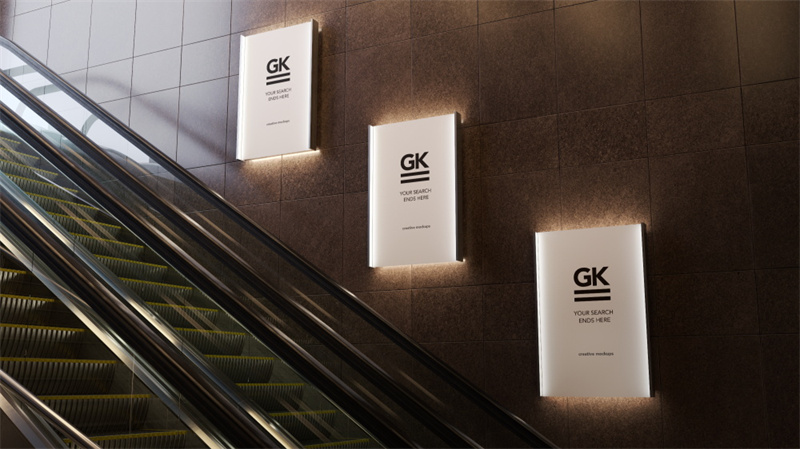 图片[9]-地铁电梯扶梯楼梯海报贴图模板样机灯箱VI广告LOGO效果图PSD素材-设计猿