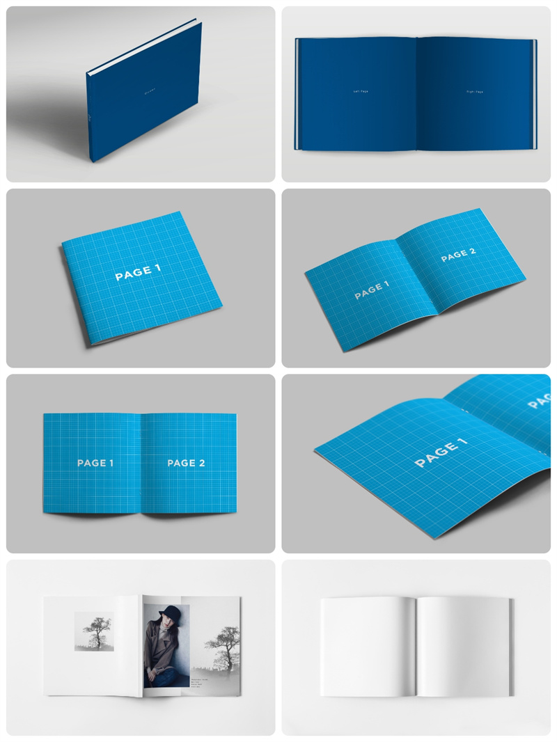 图片[5]-画册智能贴图文创样机模板方形精装宣传册PSD硬壳书籍设计效果图-设计猿