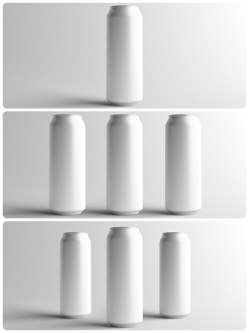 图片[2]-易拉罐铁罐装碳酸饮料果汁啤酒PSD素材包装智能贴图样机提案模板-设计猿